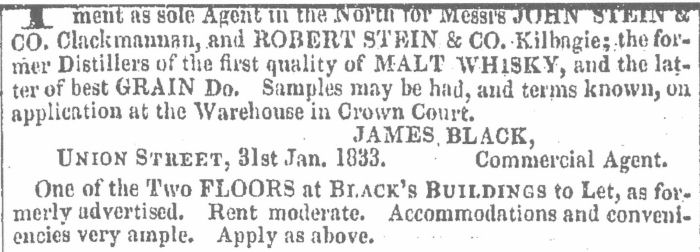 Aberdeen Journal 6th February 1833